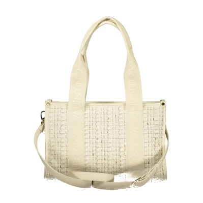 White Polyester Handbag
