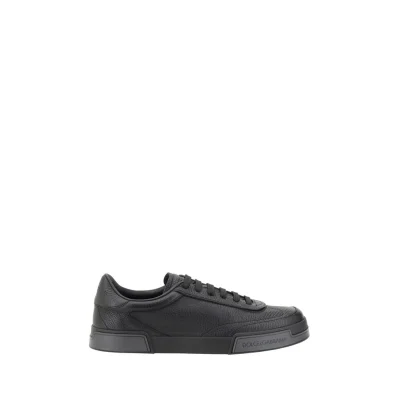 Black Calf Leather Bos Taurus Sneakers