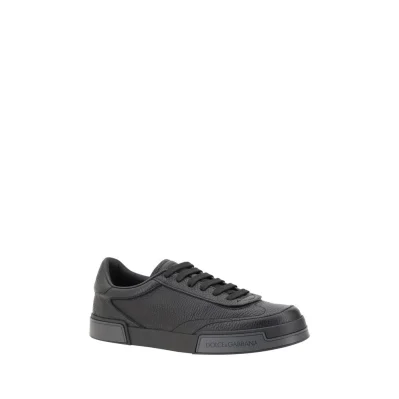 Black Calf Leather Bos Taurus Sneakers