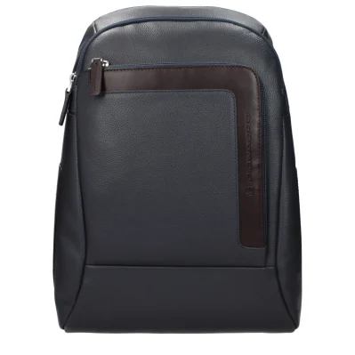 Gray Leather Backpack
