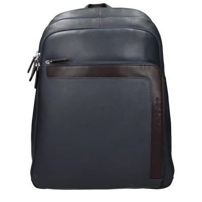 Gray Leather Backpack
