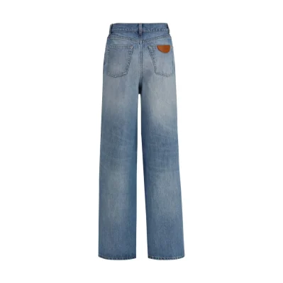 Blue Cotton Jeans Denim