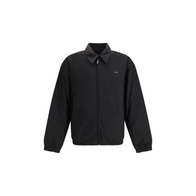 Black Recycled Polyamide Full-Length Jacket
