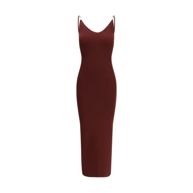 Bordeaux Viscose Casual Dress