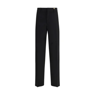 Black Fleece Wool Dress Pants