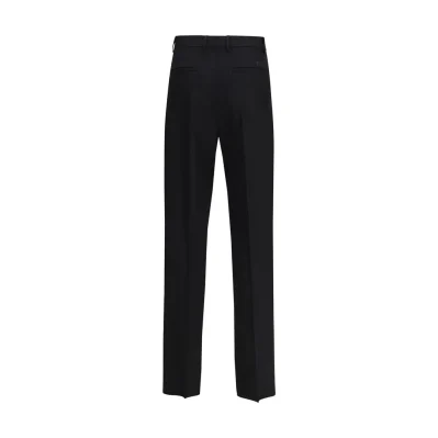 Black Fleece Wool Dress Pants