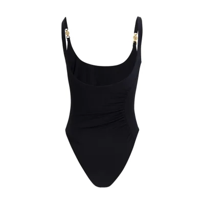 Black Polyamide One-Piece Swimsuit
