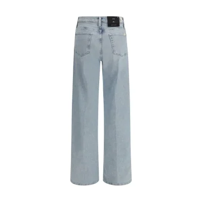 Light Blue Cotton Relaxed Fit Jeans