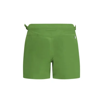 Green Polyester Swim Shorts