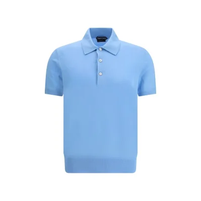 Light Blue Cotton Polo Shirt