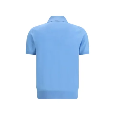 Light Blue Cotton Polo Shirt