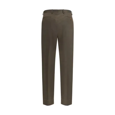 Bicolor Fleece Wool Casual Pants