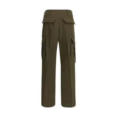 Green Cashmere Cargo Pants