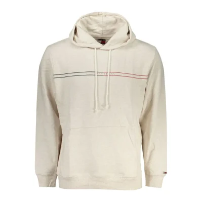 Beige Cotton Men's Hoodie
