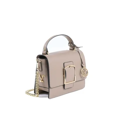 Beige Leather Crossbody Bag